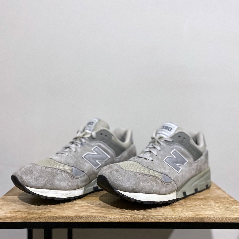 Suede grey new balance sneakers
